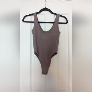 Purple/gray bodysuit tank S/M